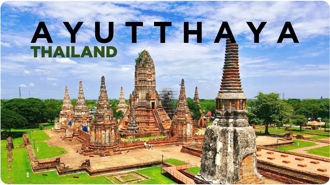 A view of the magnificent temples in Ayutthaya, a popular tourist destination in Thailand.