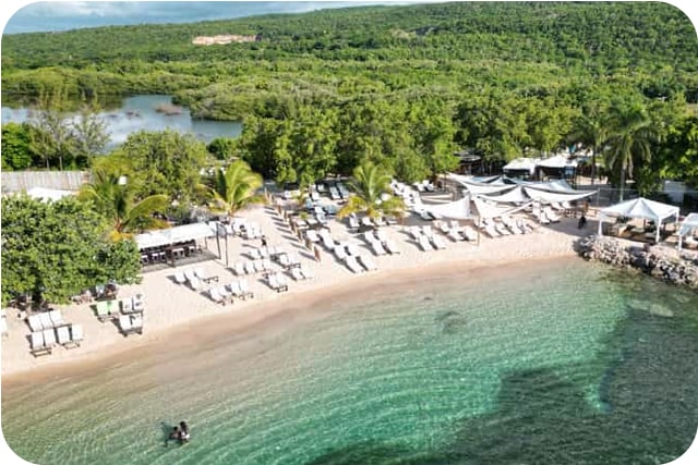 Relaxing by the water at Bamboo Beach, a popular tourist destination in Thailand.