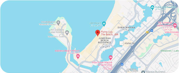 Flying cup dubai dinner location on google map