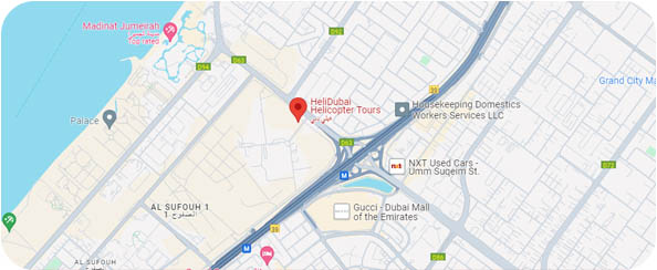 Helicopter ride dubai location on google map