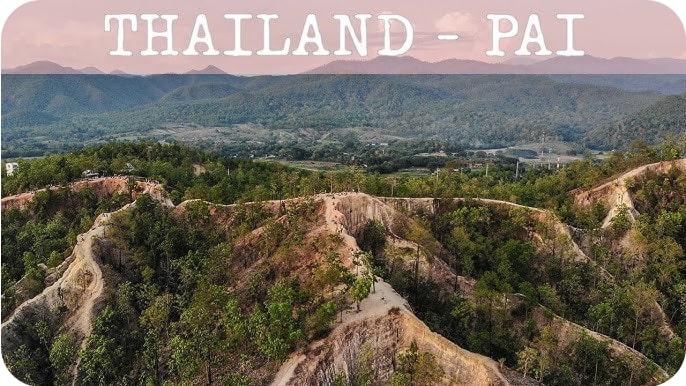 Breathtaking views of the Pai Canyon, a popular tourist destination in Thailand.