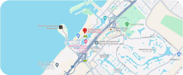 3D minigolf Dubai Location in google map