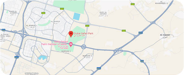 Dubai Safari Park Ticket Location on google map