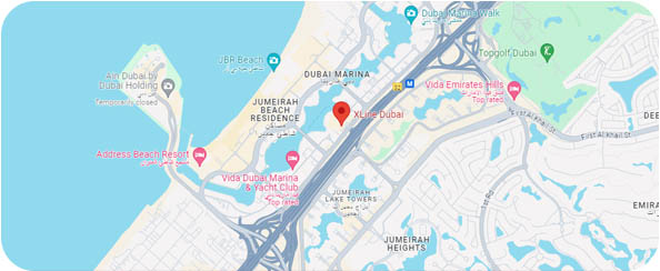 Xlinne Dubai Marinna Zip line location on google map